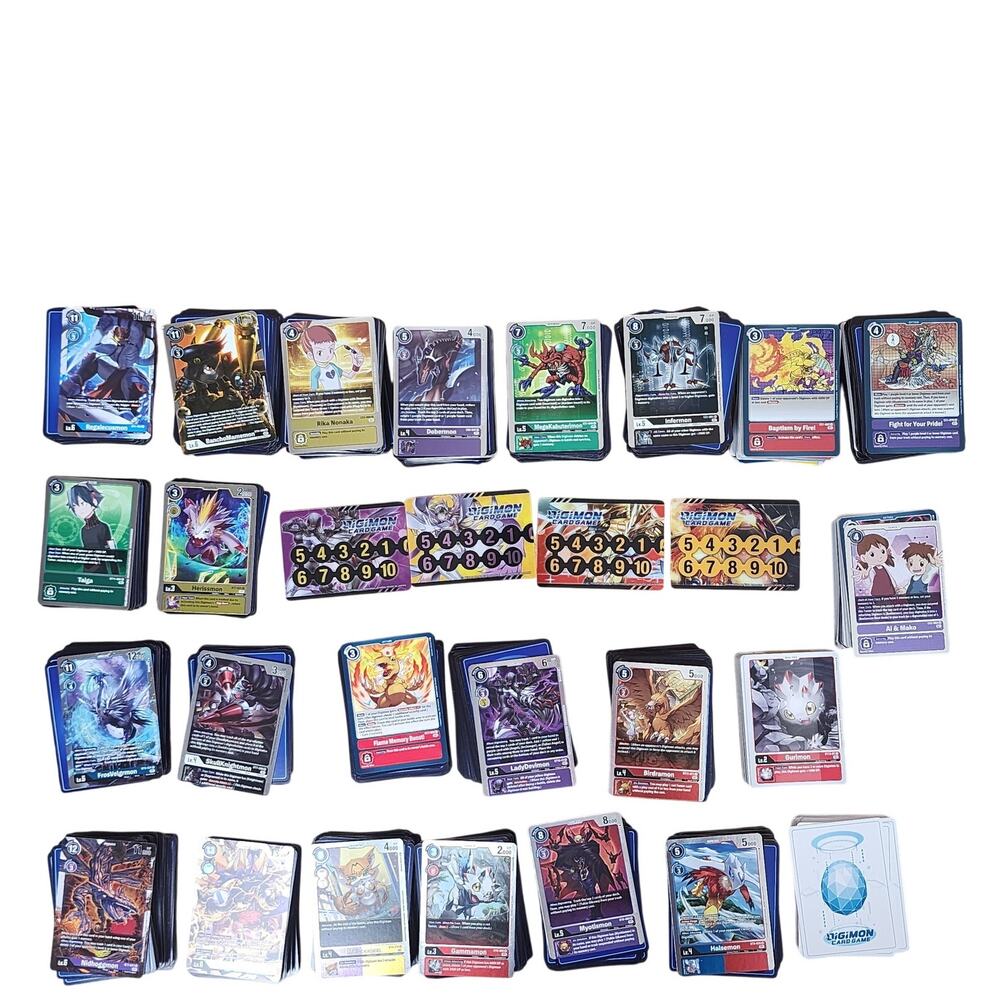 1200+ Digimon Card Lot Bulk TCG Trading Card Game Common Uncommon Rare Foil